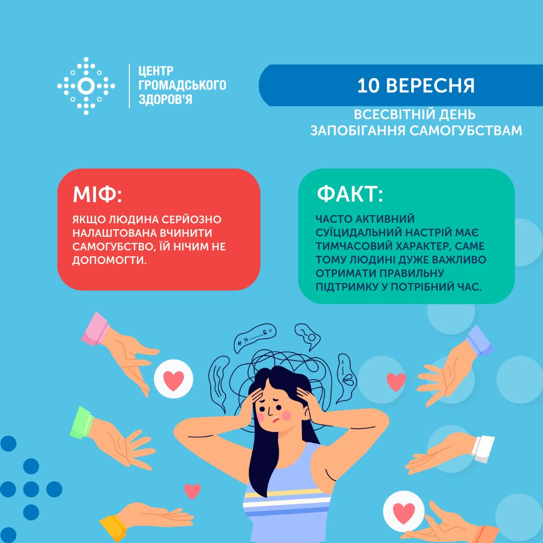 Тема самогубства у нашому суспільстві досі оточена стигмою, табу та міфами