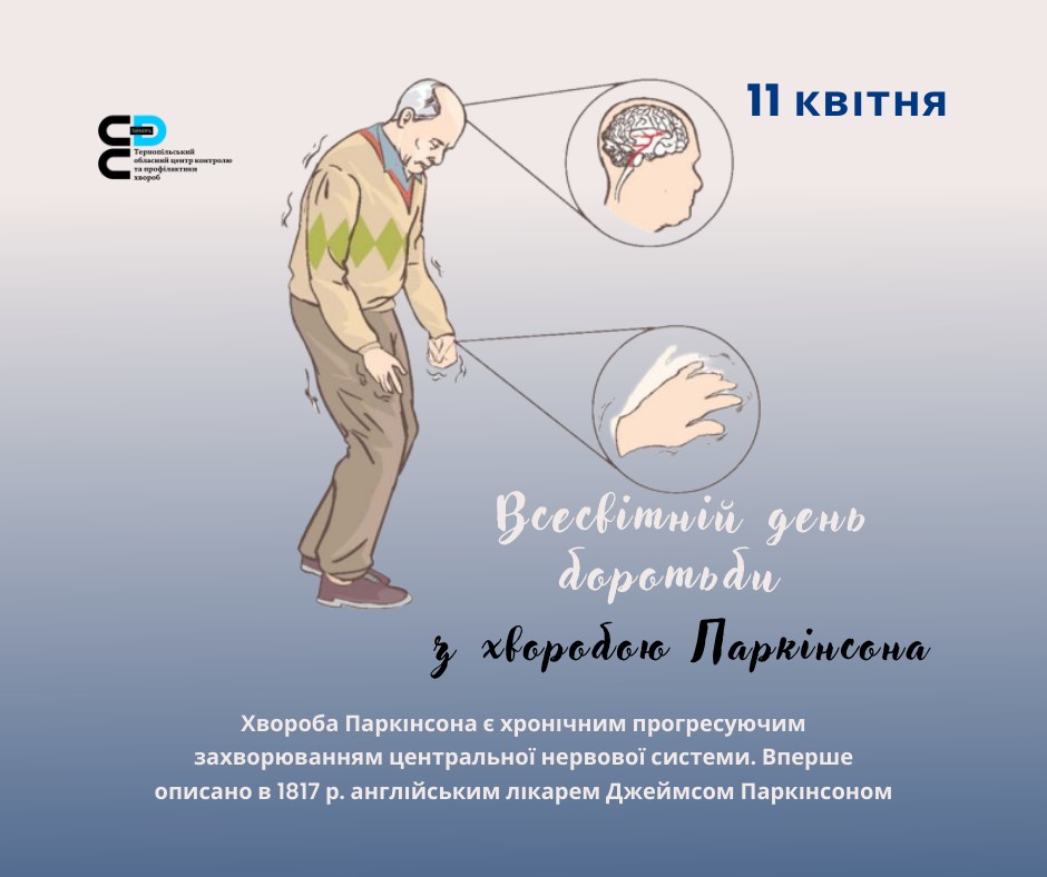 11 квітня - Всесвітній недь боротьби із хворобою Паркінсона