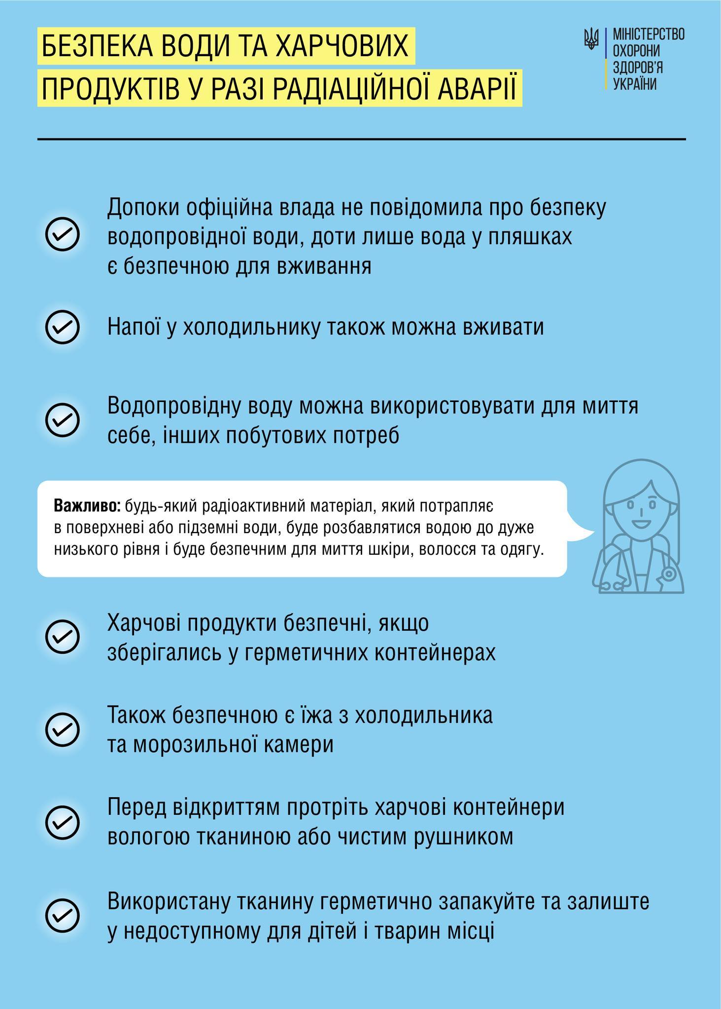 Пам’ятка: йодна профілактика у разі радіаційної аварії