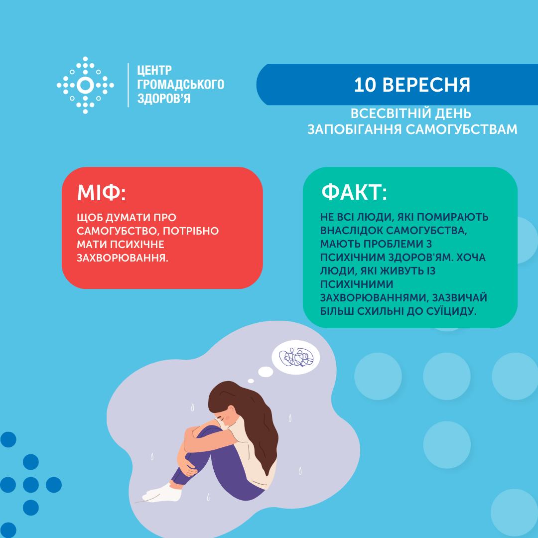 Тема самогубства у нашому суспільстві досі оточена стигмою, табу та міфами